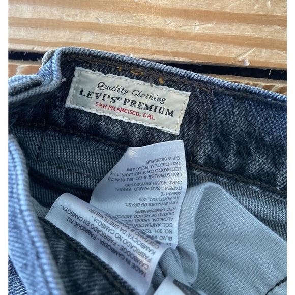 Levi's Men's 501 Straight Jeans - Black - Picture 3 of 11